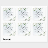 スプレッドラブハンドサニタイザグリーンリー結婚式の引き出物 スクエアシール (シート)