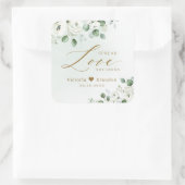 スプレッドラブハンドサニタイザグリーンリー結婚式の引き出物 スクエアシール (バッグ)