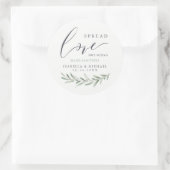 スプレッドラブハンドサニタイザグリーンリー結婚式の引き出物 ラウンドシール (バッグ)