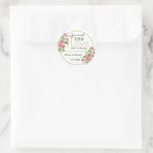 スプレッドラブハンドサニタイザフローラ結婚式の引き出物C ラウンドシール (バッグ)