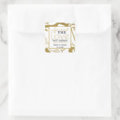 スプレッド愛ではなく金ゴールドの手結婚のサニタイザー スクエアシール (バッグ)