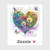 スプレッド愛ナチュラルフローラ蝶ハートビニル シール (シート)