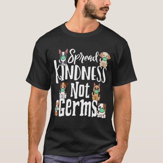 スプレッド親切不老犬の顔 おもしろい Tシャツ (正面)