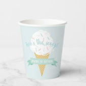 スプレッルアイスクリームこちらスクープ誕生日 紙コップ (正面)
