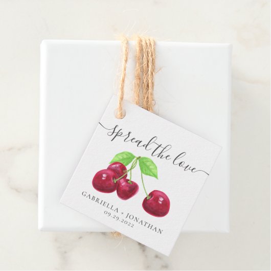 スプレッ素朴ドザラブさくらんぼジャムクラフト紙 フェイバータグ (インサイチュ)