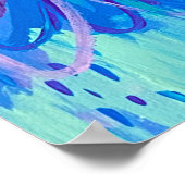 スプレンダーカラフル抽象芸術絵画のプリント ポスター (角)