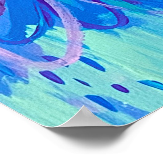 スプレンダーカラフル抽象芸術絵画のプリント ポスター (角)