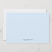 スプレンディドクロスフォトバプティスマ招待状-青 招待状 (裏面)