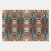 スプレンドールザボホ威厳のある孔雀ラッピング紙 ラッピングペーパーシート (正面)