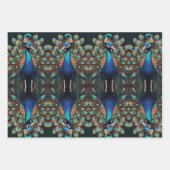 スプレンドールザボホ威厳のある孔雀ラッピング紙 ラッピングペーパーシート (正面)