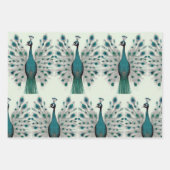 スプレンドールザボホ威厳のある孔雀ラッピング紙 ラッピングペーパーシート (正面3)