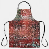 スプレーで染色された赤いタ絵を描イル エプロン (正面)