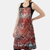 スプレーで染色された赤いタ絵を描イル エプロン (インサイチュ)