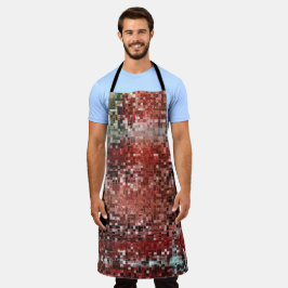 スプレーで染色された赤いタ絵を描イル エプロン