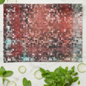 スプレーで染色された赤いタ絵を描イル キッチンタオル (折り畳み)