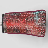 スプレーで染色された赤いタ絵を描イル ゴルフヘッドカバー (正面)