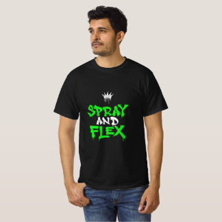 スプレーとフレックスのグラフィティストリートウェアTシャツデザイン Tシャツ