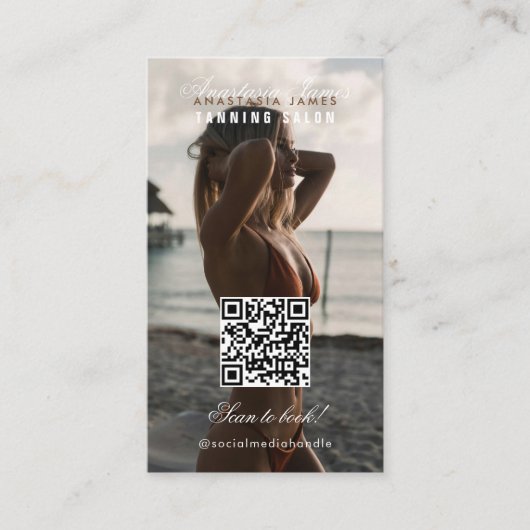 スプレーなめしサロンソーシャルメディアロイヤリティカード 名刺 (正面)