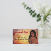 スプレーのタンのスローガンの名刺 名刺 (スタンド正面)