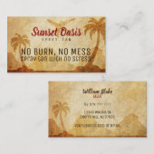 スプレーのタンのスローガンの名刺 名刺 (正面/裏面)