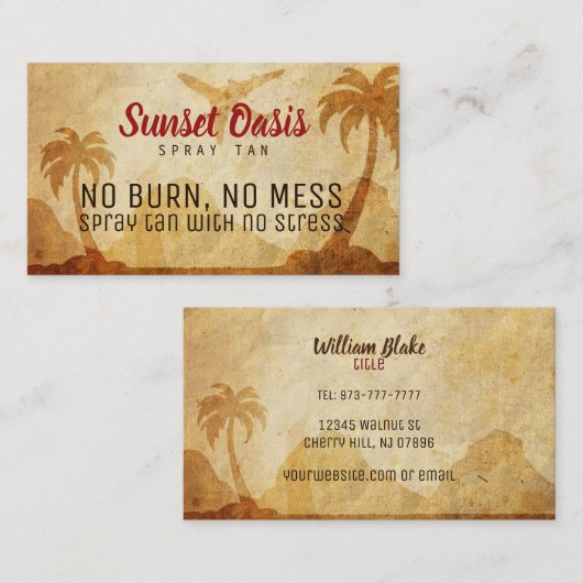 スプレーのタンのスローガンの名刺 名刺 (正面/裏面)