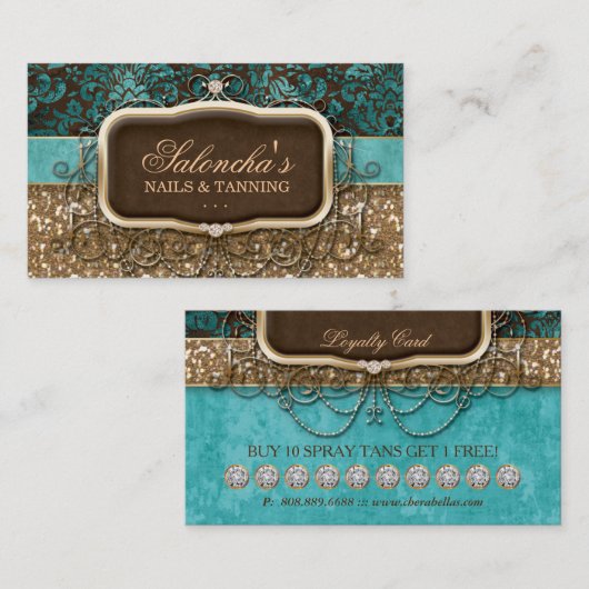 スプレーのタンのロイヤリティカード日焼けのファッションのシャンデリア ロイヤリティカード (正面/裏面)