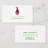 スプレーのボトルクリーニングサービス水彩画 名刺 (正面/裏面)