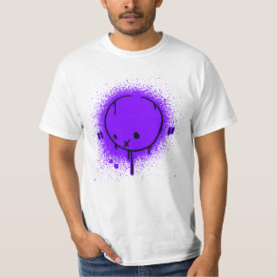 スプレーの顔の紫色 Tシャツ