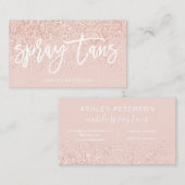 スプレーは原稿のばら色の金ゴールドのグリッターの赤面のピンクを日焼けさせます 名刺 (正面/裏面)
