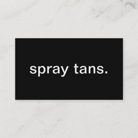 スプレーは日焼けします 名刺 (正面)