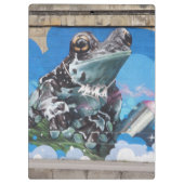 スプレーカッコいい缶の間のカエル落書き クリップボード (裏面)