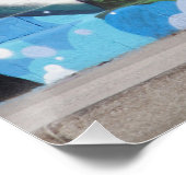 スプレーカッコいい缶の間のカエル落書き ポスター (コーナー)