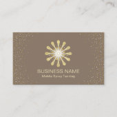 スプレータニングサロンゴールデンサンモダン紙吹雪 名刺 (正面)
