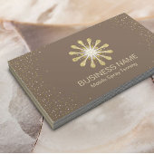 スプレータニングサロンゴールデンサンモダン紙吹雪 名刺