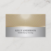 スプレータニングサロンモダンシルバー&金ゴールド 名刺 (正面)