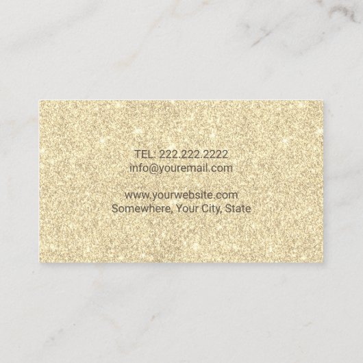 スプレータニングモダン金ゴールドサングリッター 名刺 (裏面)