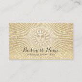 スプレータニングモダン金ゴールドサングリッター 名刺 (正面)