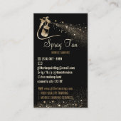 スプレータンアフターケアの指示スパークル金ゴールド 名刺 (正面)