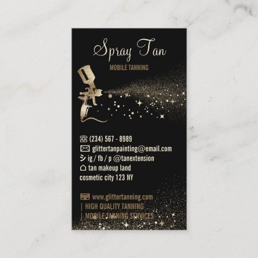 スプレータンアフターケアの指示 名刺 (正面)