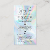 スプレータンアフターケアカード 名刺 (正面)