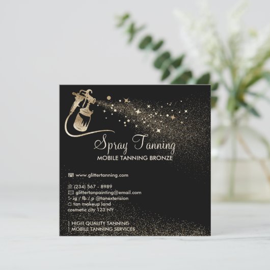 スプレータンアフターケア指示のヒント青銅体 招待状 (スタンド正面)