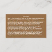 スプレータンアーティストモバイルタンニング 名刺 (裏面)