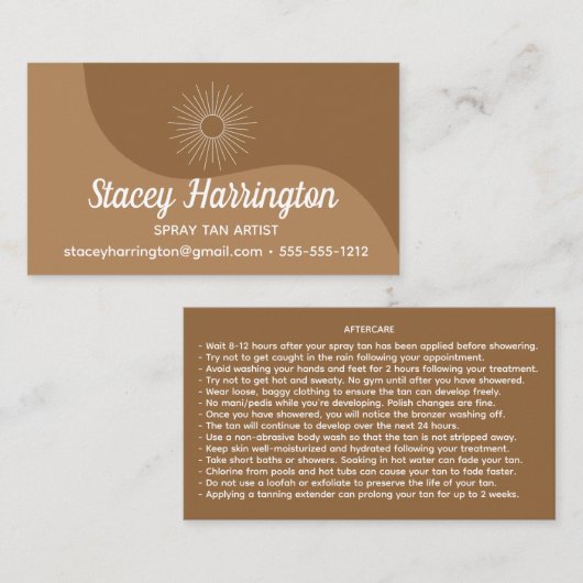 スプレータンアーティストモバイルタンニング 名刺 (正面/裏面)