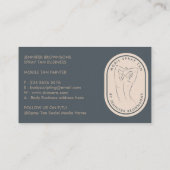 スプレータンウーマン体スキンネイビーベージュ 名刺 (裏面)