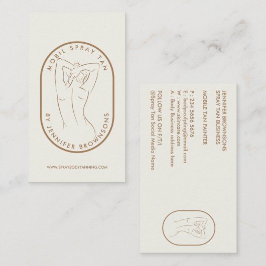 スプレータンウーマン体スキンビートイスパ 名刺 (正面/裏面)