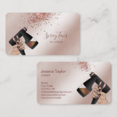 スプレータンガン、モバイルバラ金ゴールドスプレータンニングバス 名刺 (正面/裏面)