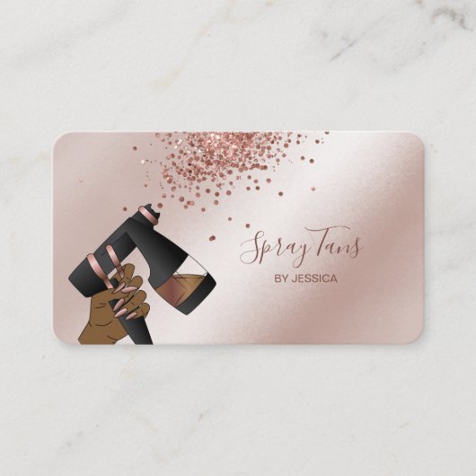 スプレータンガン、モバイルバラ金ゴールドスプレータンニングバス 名刺 (正面)