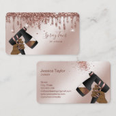 スプレータンガン、モバイルバラ金ゴールドスプレータンニングバス 名刺 (正面/裏面)