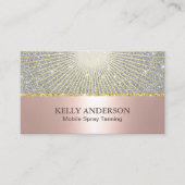 スプレータンサロンモダンバラ金ゴールドシルバーグリッター 名刺 (正面)