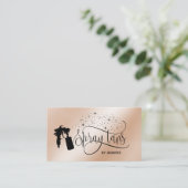 スプレータンスクリプトグリッター金ゴールド 名刺 (スタンド正面)